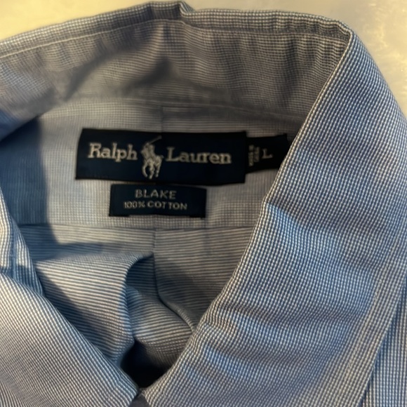 Ralph Lauren vintage Blake button down cotton long sleeve shirt, Size Large - Picture 3 of 5